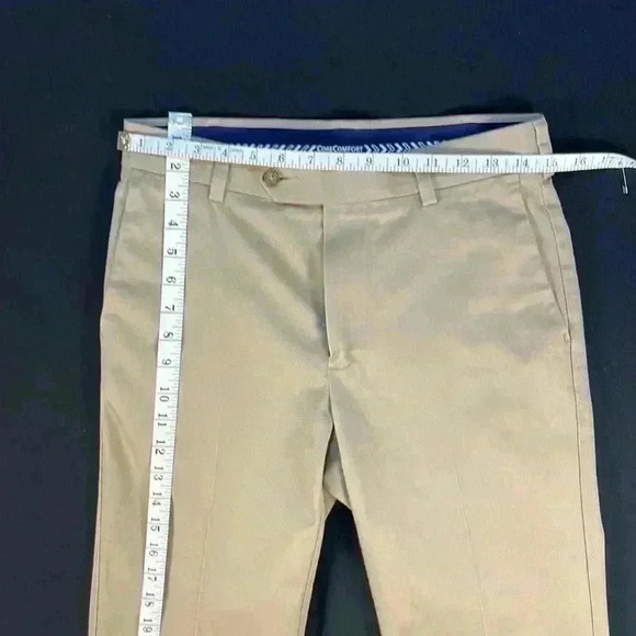 Round Tree and Yorke khaki Travel Smart men’s work pants straight fit stretch - Picture 8 of 9